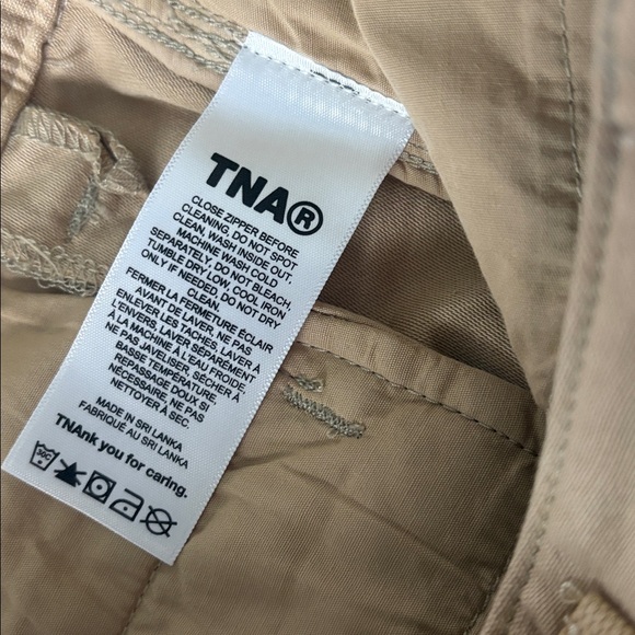 Aritiza Tna Supply Cargo Pant Beige Pockets Straight Leg Adjustable Sz 6 - Picture 11 of 13